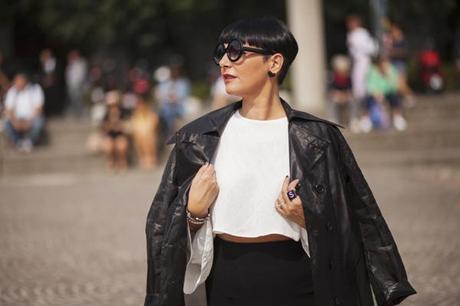 smilingischic, fashion blog, fashion week milanese, MFW, outfit, street style, black and white, zara,