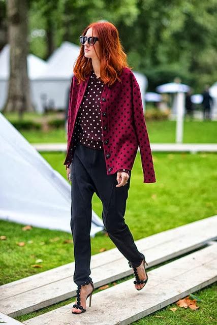 Spotted: Alaia studded suede sandals