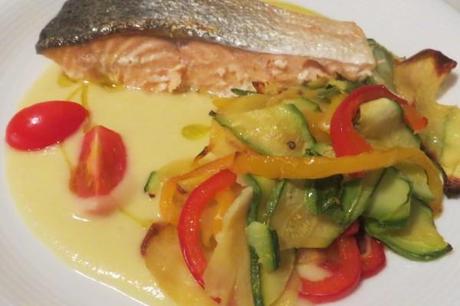 salmone alle verdure