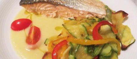 salmone alle verdure