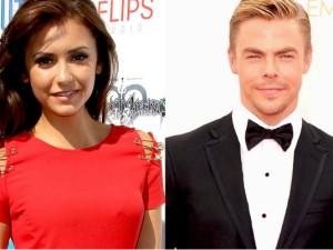 I primi piani di Nina Dobrev e Derek Hough