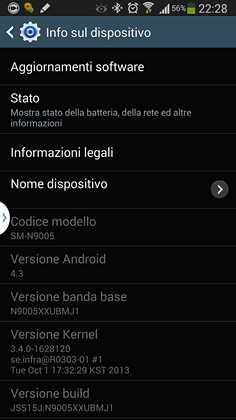 Aggiornamento N9005XXUBMJ1 Galaxy Note 3 Italia no brand Samsung