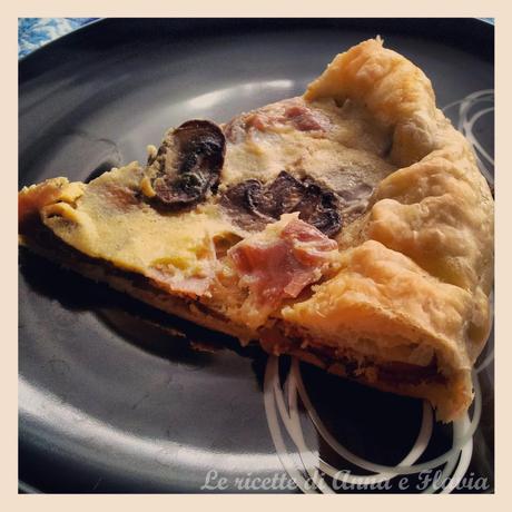 Quiche con funghi e speck