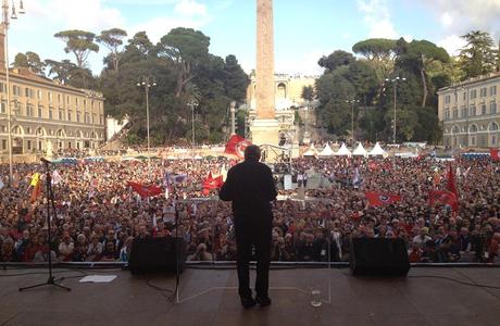 In Piazza per difendere la Costituzione dai pasticci di PD, PDL e Napolitano