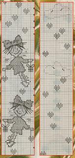 Schemi per il punto croce: Bordi e bordure per il periodo di Natale