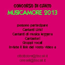 Concorso di canto Musicamore 2013