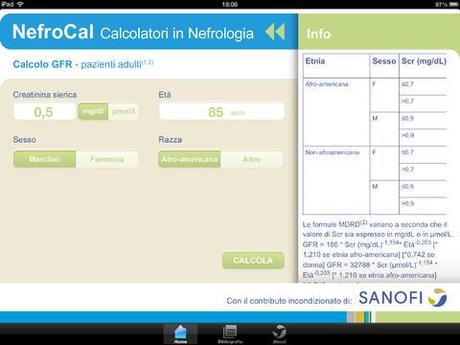NefroCal: calcolatore tuttofare per il nefrologo