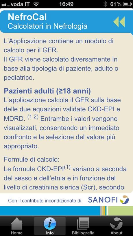 NefroCal: calcolatore tuttofare per il nefrologo