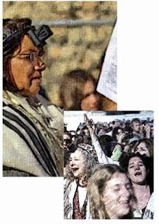 Donne ebree in preghiera al Muro del pianto. Ad alta voce.