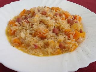 Risotto zucca e speck