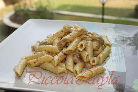 penne affumicate con funghi e pistacchi 3b