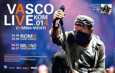 Vasco Rossi: Uscite le prime 4 date del tour 2014