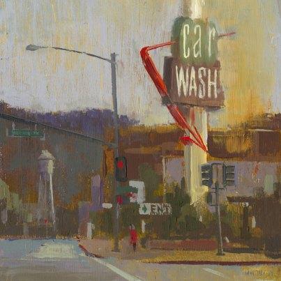 car-wash-oil-on-wood16x19-WilliamWray