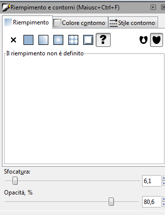 Sfocatura e opacità in Inkscape