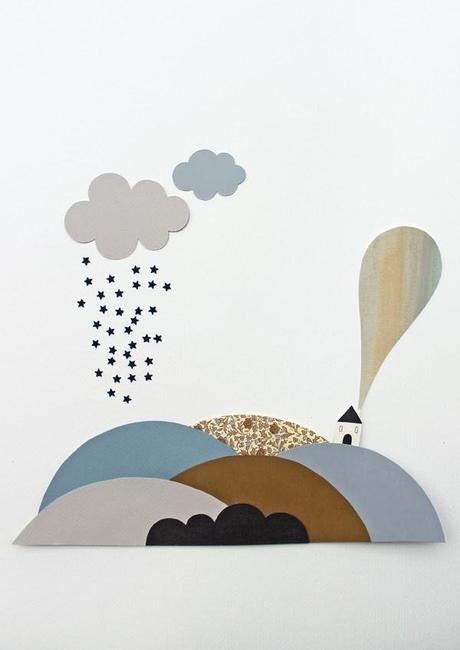 Little landscape children illustration