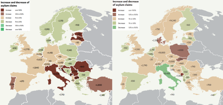 Richieste di asilo (2011 e 2012) - Fonte: UNHCR