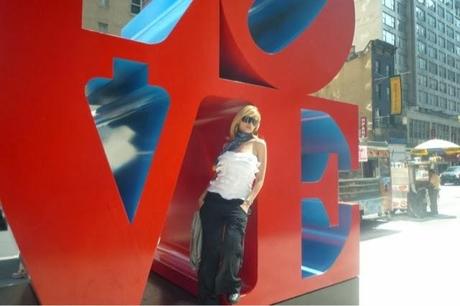 New York 2011 with Robert Indiana sculpture.