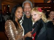 Dhabi 2012 Audrey with +Morgan Freeman +Michelle Moses