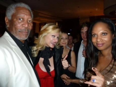 Abu Dhabi 2012 - Audrey with +Morgan Freeman and +Michelle Moses