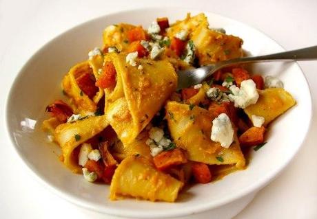 butternut squash pasta goat cheese