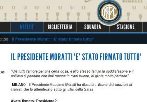 L'Inter è di Thohir, le prime parole di  Moratti