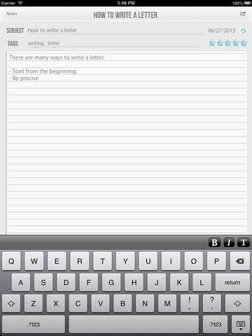 Notes With Tags: prendere note in maniera efficiente su iOS NwT_ipad2