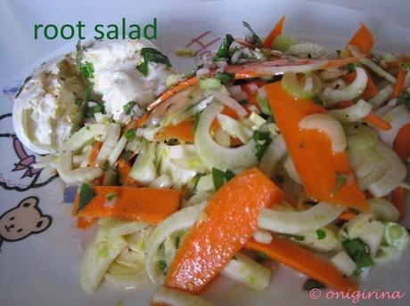 FraCooksJamie: Mushroom risotto and Root salad