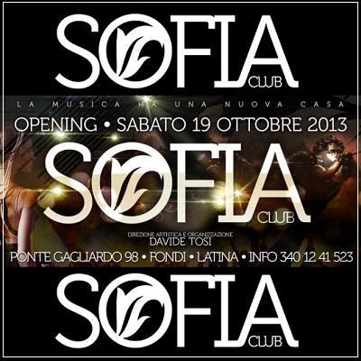 19 ottobre 2013, inaugurazione del Sofia Club, il club di Davide Tosi che unisce musica e spettacolo.