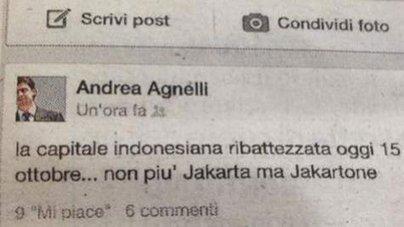 L’ironia di Agnelli: “Jakartone”