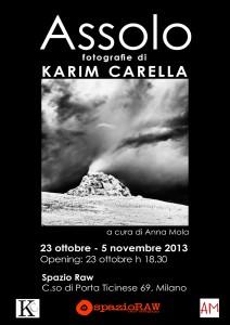 “Assolo”, mostra fotografica dell’artista pugliese Karim Carella, dal 23 ottobre al 5 novembre 2013, Milano