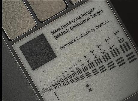 Curiosity Sol 411 MAHLI calibration target