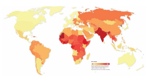 La densità mondiale rispetto alle condizioni di schiavitù (globalslaveryindex.org)