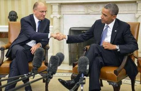 President Obama meets Italian PM Letta in the Oval Office