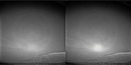 Curiosity sol 426 Navigation Camera - clouds