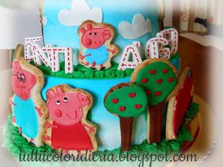 Torta e biscotti di PEPPA PIG