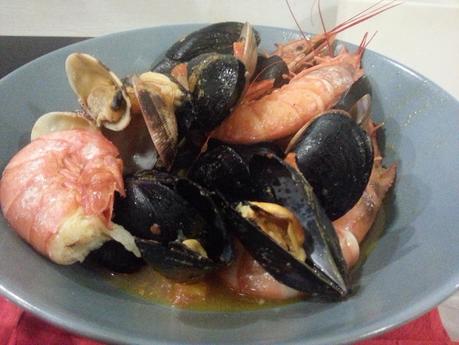 Soutè di cozze vongole e gamberoni