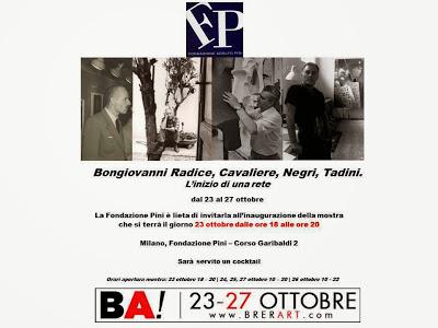 Alik Cavaliere, Mario Negri, Emilio Tadini, Bongiovanni Radice alla Fondazione Adolfo Pini