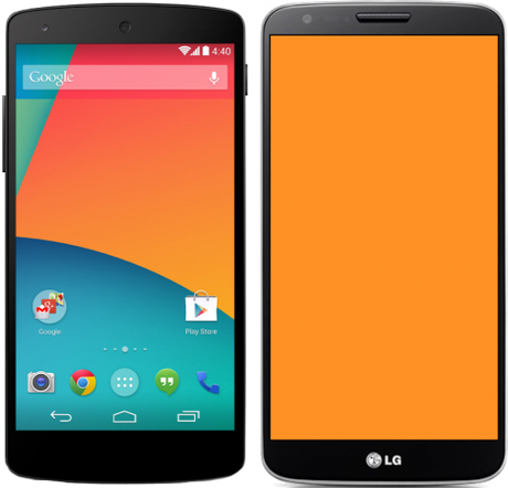 nexus 5 lg g2 468x450 Confronto dimensioni: LG G2 vs Nexus 5