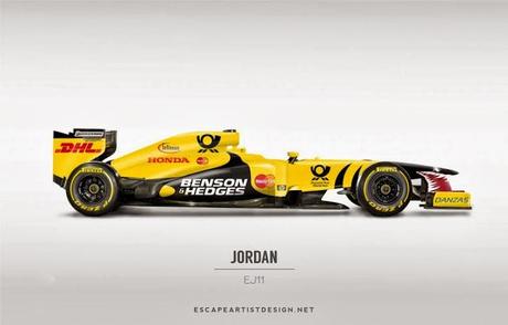 Modern F1 Cars in Retro Style