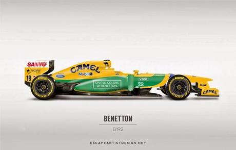 Modern F1 Cars in Retro Style