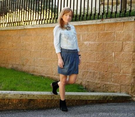 total denim, denim fashion, must have 14, stivaletti frange, statement necklace, fashion blogger roma, fashion blogger, fashion blog