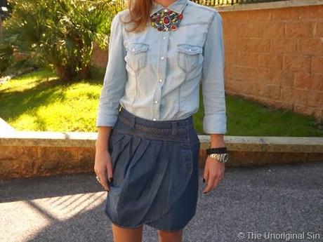 total denim, denim fashion, must have 14, stivaletti frange, statement necklace, fashion blogger roma, fashion blogger, fashion blog