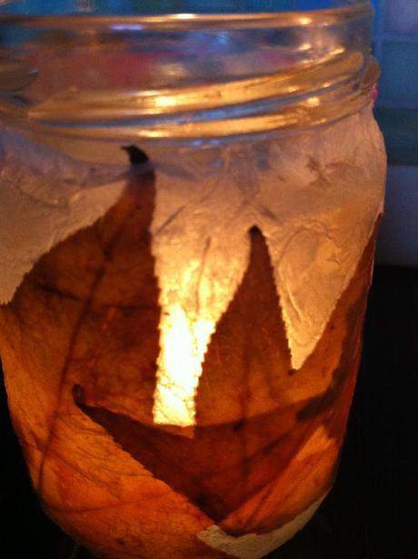 Tutorial portacandele autunno fai-da-te candleholder-handmade-leaf
