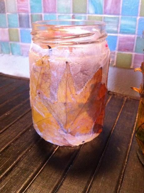 Tutorial portacandele autunno fai-da-te candleholder-handmade-leaf