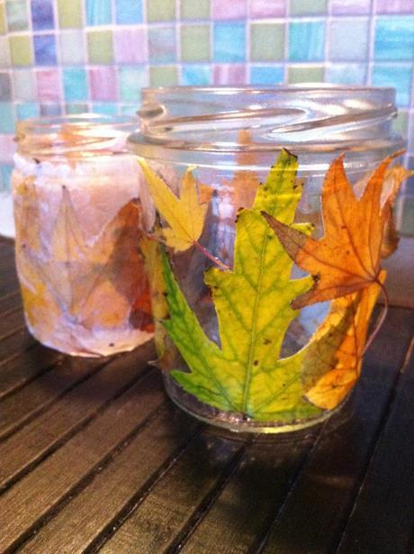 Tutorial portacandele autunno fai-da-te candleholder-handmade-leaf