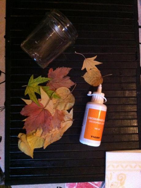 Tutorial portacandele autunno fai-da-te portacandele-foglie-autunno