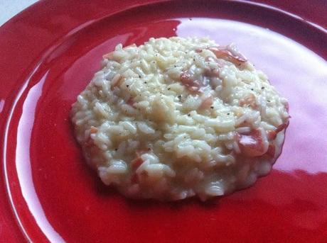 Risotto pere, toma e speck