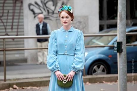 In the Street...Celeste / Baby Blue #2, New York, Milan & Paris