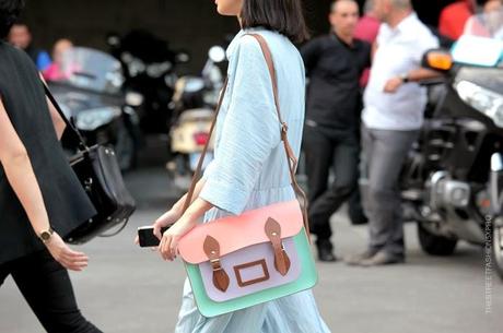 In the Street...Celeste / Baby Blue #2, New York, Milan & Paris