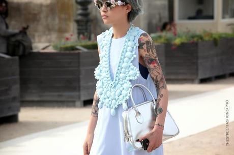 In the Street...Celeste / Baby Blue #2, New York, Milan & Paris